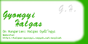 gyongyi halgas business card